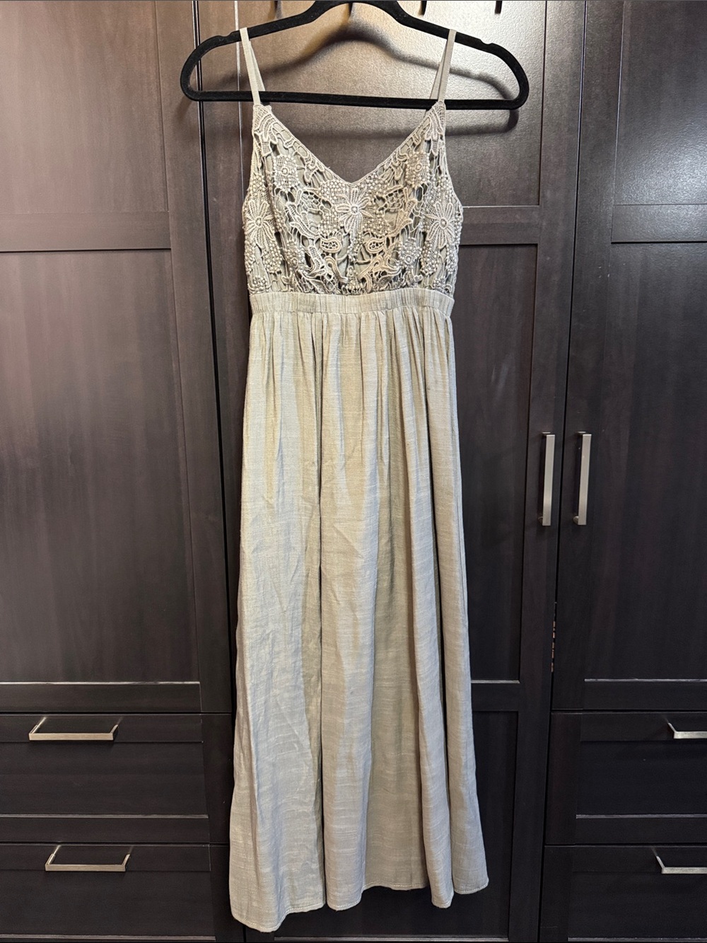 Crochet Bodice Maxi Dress